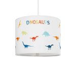 DINO Παιδικό Κρεμαστό Φωτιστικό Οροφής με Ντουί 1 x E27 AC 220-240V IP20 - Πολύχρωμο - Μ28 x Π28 x Υ24cm