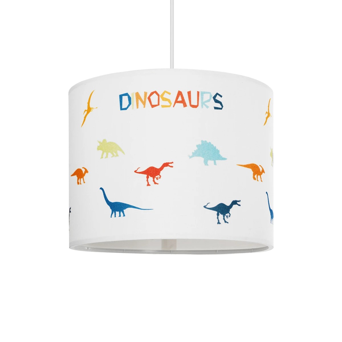DINO Παιδικό Κρεμαστό Φωτιστικό Οροφής με Ντουί 1 x E27 AC 220-240V IP20 - Πολύχρωμο - Μ28 x Π28 x Υ24cm