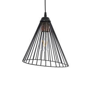 ARCWIRE Μοντέρνο Κρεμαστό Φωτιστικό Οροφής με Ντουί 1 x E27 AC 220-240V IP20 - Μαύρο - Μ25 x Π25 x Υ30cm