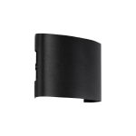 SIXOAD Μοντέρνο Φωτιστικό Τοίχου - Απλίκα LED 8W 1000lm 30° AC 220-240V Αδιάβροχο IP65 Θερμό Λευκό 2700K - CREE XPE Chip & TÜV SÜD Driver - Μαύρο Ματ - Μ12 x Π4 x Υ8cm