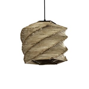 HUSLE Boho Κρεμαστό Φωτιστικό Οροφής με Ντουί 1 x E27 AC 220-240V IP20 - Μπεζ - M31 x Π31 x Υ28cm