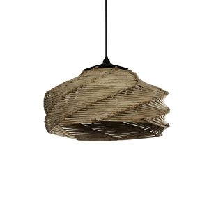 OLET Boho Κρεμαστό Φωτιστικό Οροφής με Ντουί 1 x E27 AC 220-240V IP20 - Μπεζ - M38 x Π38 x Υ23cm