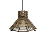 MEGALISTO Boho Κρεμαστό Φωτιστικό Οροφής με Ντουί 1 x E27 AC 220-240V IP20 - Καφέ- M40 x Π40 x Υ26cm