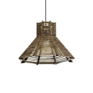 MEGALISTO Boho Κρεμαστό Φωτιστικό Οροφής με Ντουί 1 x E27 AC 220-240V IP20 - Καφέ- M40 x Π40 x Υ26cm