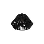 NUI Boho Κρεμαστό Φωτιστικό Οροφής με Ντουί 1 x E27 AC 220-240V IP20 - Μαύρο - M36 x Π36 x Υ27cm