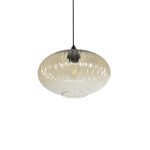 PERA Μοντέρνο Κρεμαστό Φωτιστικό Οροφής με Ντουί 1 x E27 AC 220-240V IP20 - Mελί - Μ30 x Π30 x Υ22cm