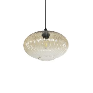 PERA Μοντέρνο Κρεμαστό Φωτιστικό Οροφής με Ντουί 1 x E27 AC 220-240V IP20 - Mελί - Μ30 x Π30 x Υ22cm