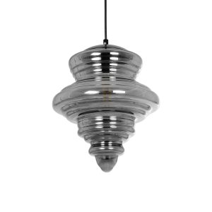 CORTE Μοντέρνο Κρεμαστό Φωτιστικό Οροφής με Ντουί Μαύρο Φιμέ