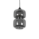 PIAGE Μοντέρνο Κρεμαστό Φωτιστικό Οροφής με Ντουί 1 x E27 AC 220-240V IP20 - Μαύρο Φιμέ - Μ18 x Π18 x Υ31cm