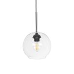 MPRALA Μοντέρνο Κρεμαστό Φωτιστικό Οροφής με Ντουί 1 x E27 AC 220-240V IP20 - Διάφανο - Μ20 x Π20 x Υ18cm