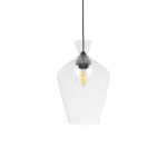 BOHEMIA Μοντέρνο Κρεμαστό Φωτιστικό Οροφής με Ντουί 1 x E27 AC 220-240V IP20 - Διάφανο - Μ20 x Π20 x Υ32cm