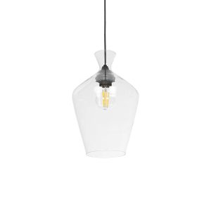 BOHEMIA Μοντέρνο Κρεμαστό Φωτιστικό Οροφής με Ντουί 1 x E27 AC 220-240V IP20 - Διάφανο - Μ20 x Π20 x Υ32cm