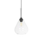 BALU Μοντέρνο Κρεμαστό Φωτιστικό Οροφής με Ντουί 1 x E27 AC 220-240V IP20 - Διάφανο - Μ20 x Π20 x Υ42cm