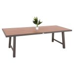 ΤΡΑΠΕΖΙ ΑΛΟΥΜΙΝΙΟΥ GOBAR ΣΑΜΠΑΝΙ ΜΕ ΕΠΙΦΑΝΕΙΑ ΑΠΟΜΙΜΗΣΗΣ ΞΥΛΟΥ 240Χ105Χ75Υεκ.