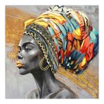 Πίνακας σε καμβά Africana I 3D 100x3x100εκ