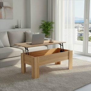 Τραπέζι σαλονιού Ferza πολυμορφικό σε oak απόχρωση 100x50x42εκ
