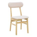 Καρέκλα Gaborn σε φυσικό-μπεζ απόχρωση 47x47x81,5εκ -Τιμή Σετ 2 τεμ.