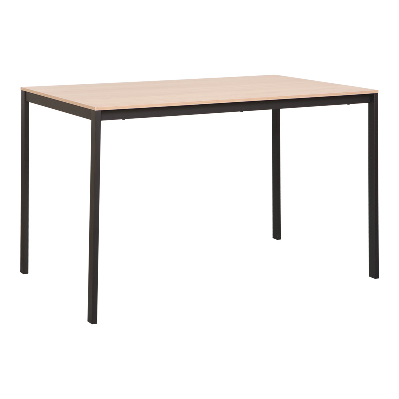 Τραπέζι Faragio φυσικό μαύρο 120x75x75εκ