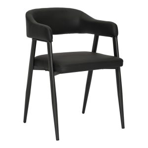 Πολυθρόνα Sezan pu σε μαύρη απόχρωση 56x55x78εκ -Τιμή Σετ 2 τεμ.