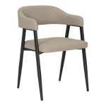 Πολυθρόνα Sezan pu σε γκρι-μπεζ απόχρωση 56x55x78εκ -Τιμή Σετ 2 τεμ.