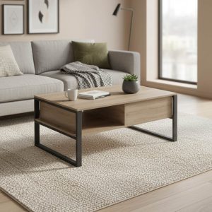 Τραπέζι σαλονιού Bendon sonoma-μαύρο 100x60x44,5εκ