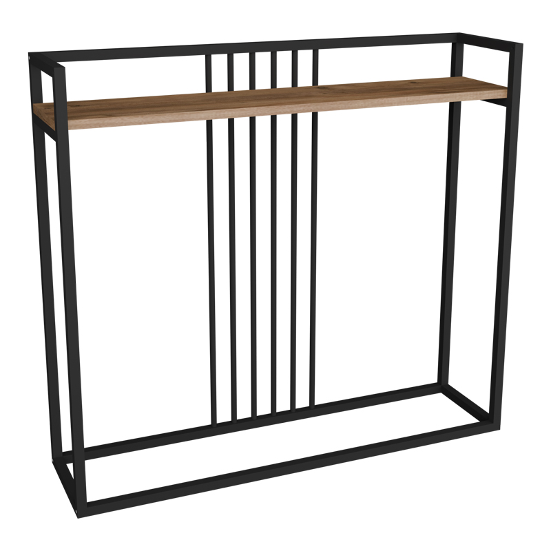 Κονσόλα Convida oak μαύρος σκελετός 100x25x90εκ