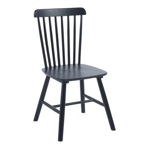 Καρέκλα Bristol rubberwood σε μαύρη απόχρωση 45x51x86εκ