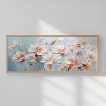 Πίνακας Flowery με ψηφιακή εκτύπωση και πλαίσιο 120x2x50εκ