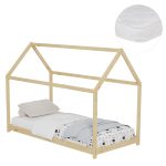 ΚΡΕΒΑΤΙ ΠΑΙΔΙΚΟ ΜΕ ΣΤΡΩΜΑ PEPE ΞΥΛΟ ΠΕΥΚΟΥ ΣΕ ΦΥΣΙΚΟ--ΣΤΡΩΜΑ 90x190εκ