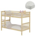 ΚΟΥΚΕΤΑ ΠΑΙΔΙΚΗ ΜΕ 2 ΣΤΡΩΜΑΤΑ LANTAI ΞΥΛΟ ΠΕΥΚΟΥ ΦΥΣΙΚΟ--ΣΤΡΩΜΑΤΑ 90x190εκ