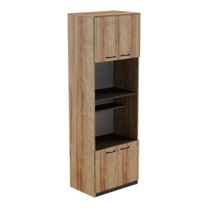Ντουλάπα κουζίνας Rowan σε ανθρακί-oak απόχρωση 60x42x182εκ