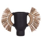 ΕΠΙΤΡΑΠΕΖΙΟ ΔΙΑΚΟΣΜΗΤΙΚΟ ΒΑΖΟ ALICA ΜΑΥΡΗ ΤΕΡΑΚΟΤΑ & GRASS--55x19x34Υεκ