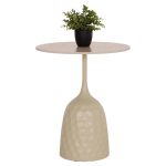 ΤΡΑΠΕΖΙ ΣΑΛΟΝΙΟΥ LONGSTEM ΒΑΣΗ ΣΑΜΠΑΝΙ--ΚΕΡΑΜΙΚΟ TOP TRAVERTINE STONE Φ50