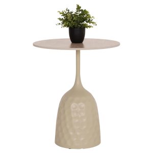 ΤΡΑΠΕΖΙ ΣΑΛΟΝΙΟΥ LONGSTEM ΒΑΣΗ ΣΑΜΠΑΝΙ--ΚΕΡΑΜΙΚΟ TOP TRAVERTINE STONE Φ50