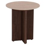 ΤΡΑΠΕΖΙ ΒΟΗΘΗΤΙΚΟ SKY ΚΕΡΑΜΙΚΟ TOP ΟΨΗ ΤΡΑΒΕΡΤΙΝΑΣ-MDF ΒΑΣΗ ΚΑΦΕ Φ45x50Υεκ.