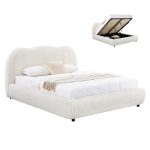 ΚΡΕΒΑΤΙ ΜΕ ΑΠΟΘ.ΧΩΡΟ KALLY ΜΠΕΖ FAUX FUR ΥΦΑΣΜΑ--ΓΙΑ ΣΤΡΩΜΑ 160x200εκ