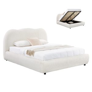 ΚΡΕΒΑΤΙ ΜΕ ΑΠΟΘ.ΧΩΡΟ KALLY ΜΠΕΖ FAUX FUR ΥΦΑΣΜΑ--ΓΙΑ ΣΤΡΩΜΑ 160x200εκ