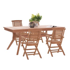 ΣΕΤ ΤΡΑΠΕΖΑΡΙΑΣ WONDER ΤΡΑΠΕΖΙ & 4 ΠΟΛΥΘΡΟΝΕΣ ΠΤΥΣΣΟΜΕΝΕΣ-ΤΕΑΚ