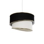 CYCLOP Μοντέρνο Κρεμαστό Φωτιστικό Οροφής με Ντουί 1 x E27 AC 220-240V IP20 - Μαύρο & Λευκό - Μ31 x Π31 x Υ21cm