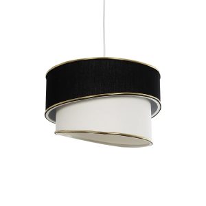 CYCLOP Μοντέρνο Κρεμαστό Φωτιστικό Οροφής με Ντουί 1 x E27 AC 220-240V IP20 - Μαύρο & Λευκό - Μ31 x Π31 x Υ21cm