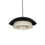 AURA Μοντέρνο Κρεμαστό Φωτιστικό Οροφής με Ντουί 1 x E27 AC 220-240V IP20 - Μαύρο & Λευκό - Μ37 x Π37 x Υ14,5cm