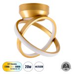 AMELIA Μοντέρνο Φωτιστικό Οροφής LED Ρυθμιζόμενο Λευκό Χρυσό