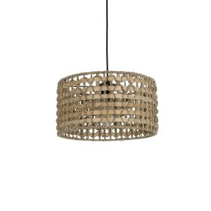 POMEGRANDE Boho Κρεμαστό Φωτιστικό Οροφής με Ντουί 1 x E27 AC 220-240V IP20 - Μπεζ & Καφέ - Μ30 x Π30 x Υ18cm