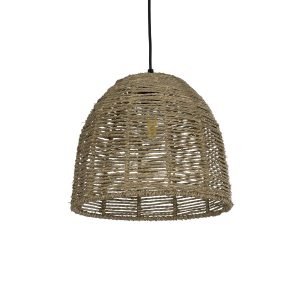 MEKA Boho Κρεμαστό Φωτιστικό Οροφής με Ντουί 1 x E27 AC 220-240V IP20 - Καφε - Μ30 x Π30 x Υ28cm