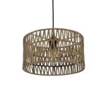 POMEGRANDE Boho Κρεμαστό Φωτιστικό Οροφής με Ντουί 1 x E27 AC 220-240V IP20 - Μπεζ - Μ30 x Π30 x Υ18cm