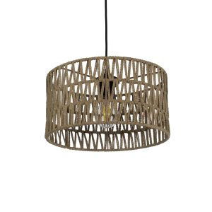 POMEGRANDE Boho Κρεμαστό Φωτιστικό Οροφής με Ντουί 1 x E27 AC 220-240V IP20 - Μπεζ - Μ30 x Π30 x Υ18cm