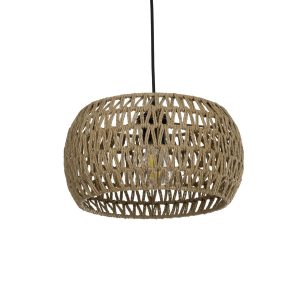 DARIO Boho Κρεμαστό Φωτιστικό Οροφής με Ντουί 1 x E27 AC 220-240V IP20 - Καφέ - Μ31 x Π31 x Υ18,5cm