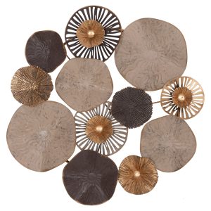 ΜΕΤΑΛΛΙΚΟ ΔΙΑΚΟΣΜΗΤΙΚΟ ΤΟΙΧΟΥ ΚΑΦΕ ΕΚΡΟΥ - ΧΡΥΣΟ 69x8x69Y εκ