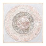 ΠΙΝΑΚΑΣ ΤΟΙΧΟΥ 3D ΜΕ ΚΟΡΝΙΖΑ Μπεζ Χειροποίητοι Κύκλοι