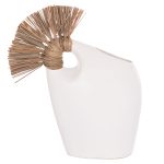 ΕΠΙΤΡΑΠΕΖΙΟ ΔΙΑΚΟΣΜΗΤΙΚΟ ALICA2 ΛΕΥΚΗ ΤΕΡΑΚΟΤΑ & GRASS--44x18x50Υεκ.